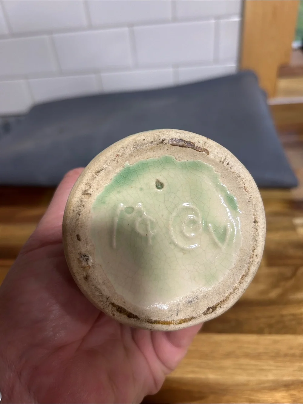 1950’s Mc Coy Ceramic Green Bird nesting Bud Vase - vintage
